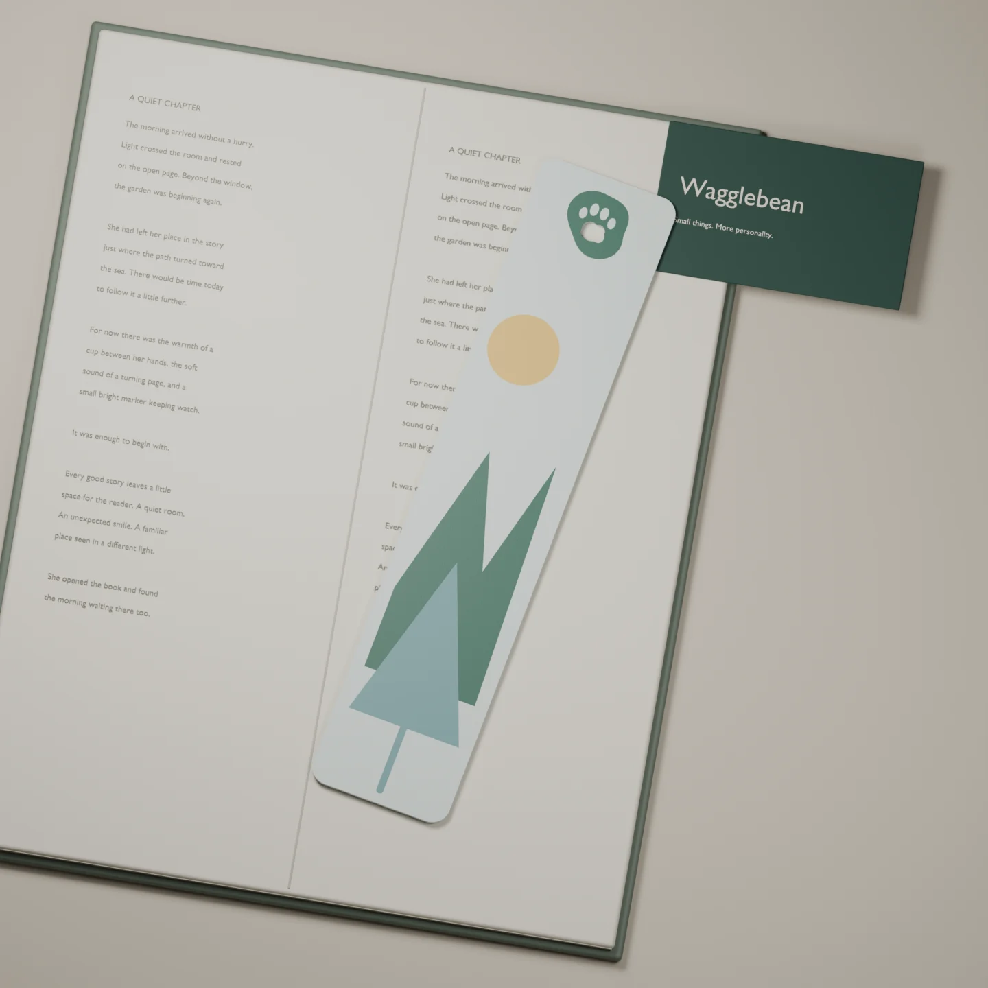 Alpine Pause bookmark — render of the printable design