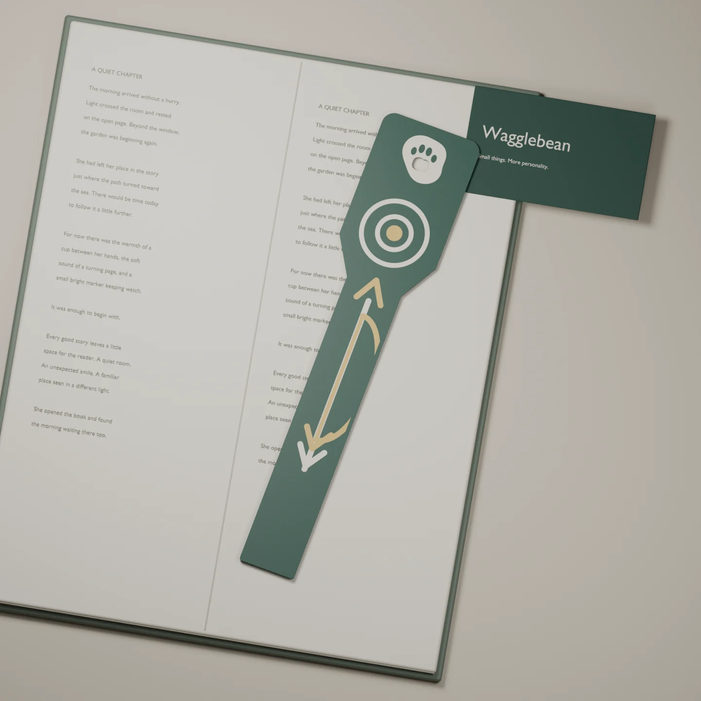 Archery On Target bookmark — render of the printable design