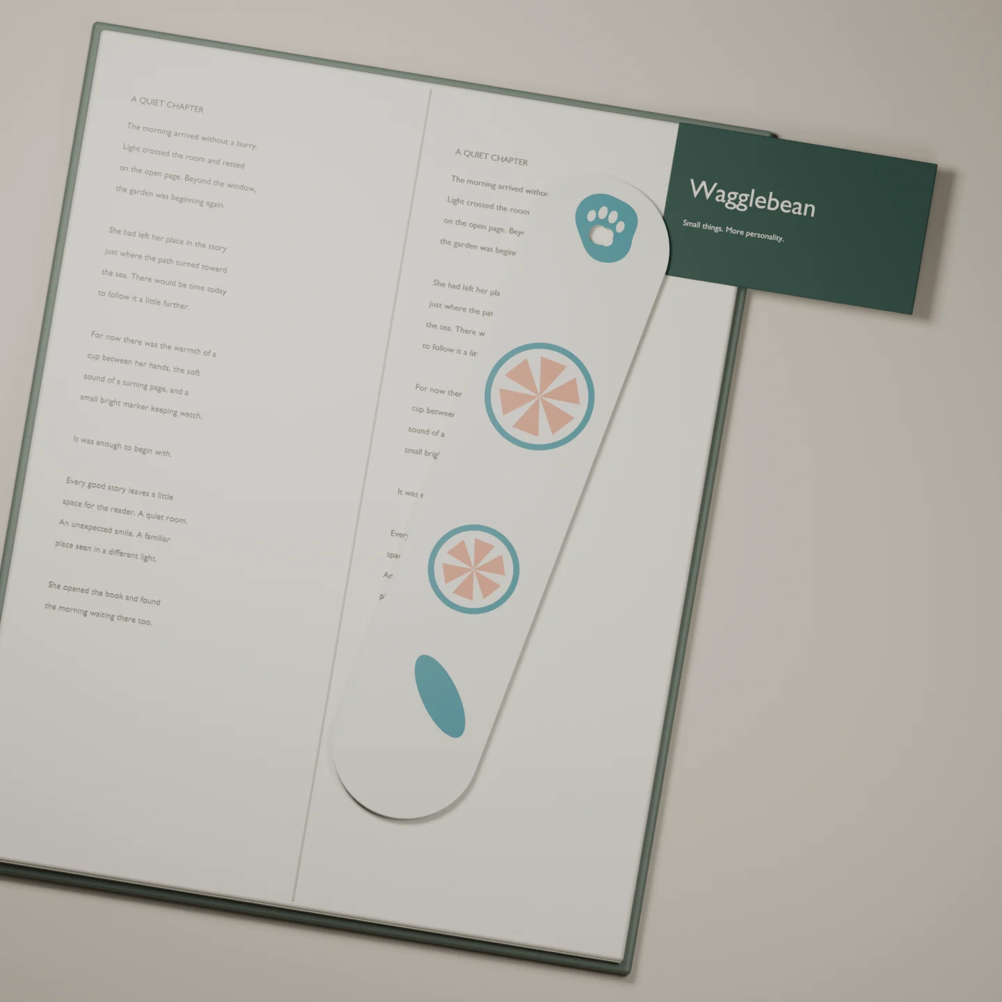Citrus Slice bookmark — render of the printable design