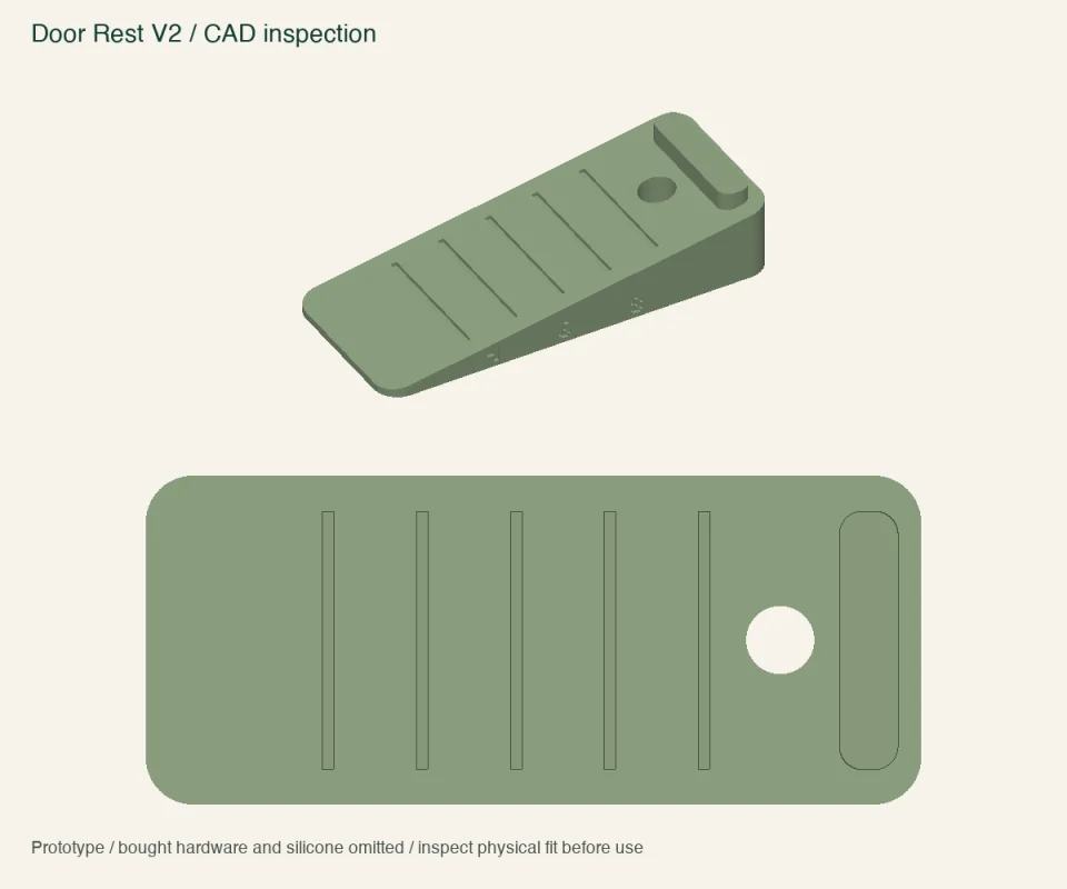 Door Rest — V2 design render