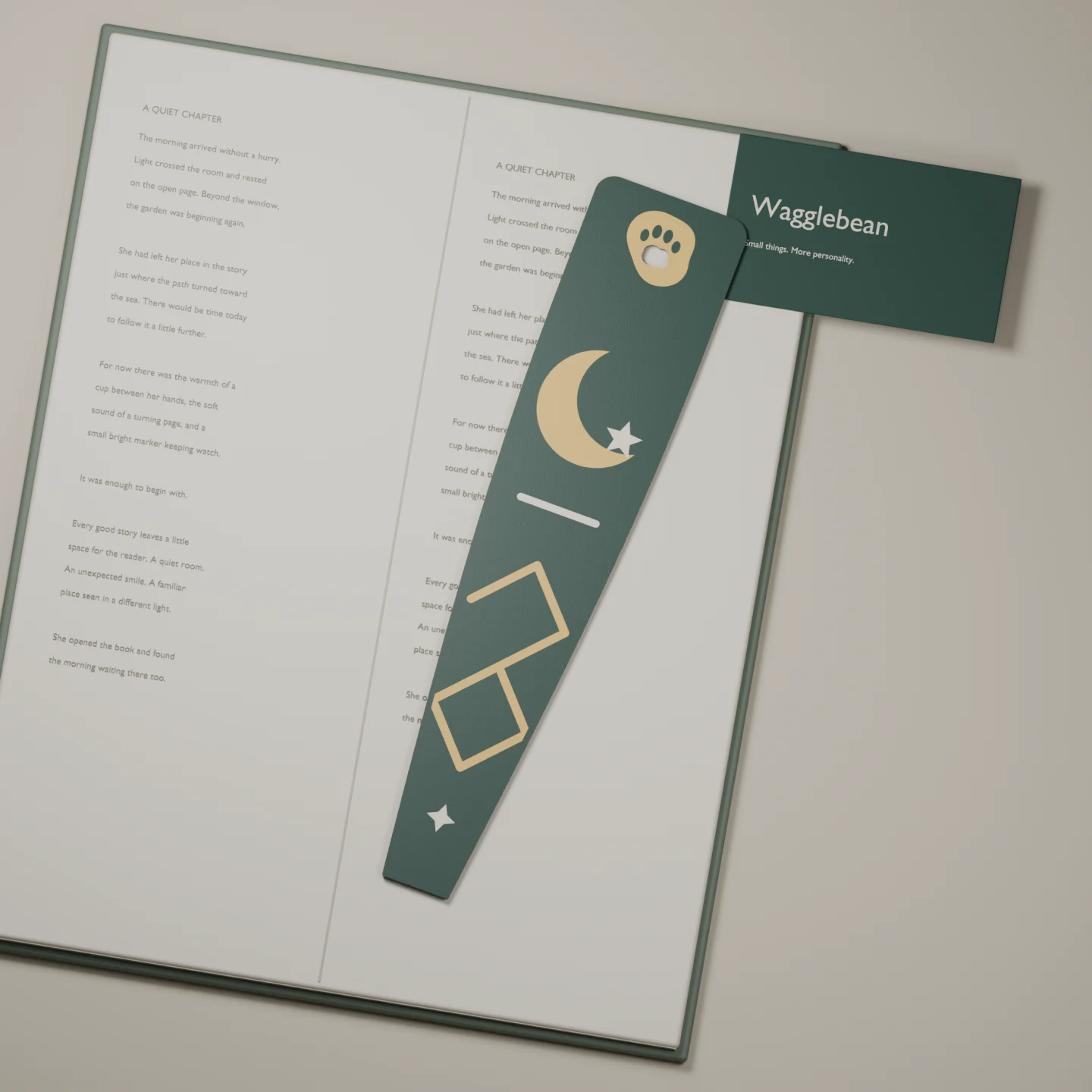 Eid Moonlight bookmark — render of the printable design