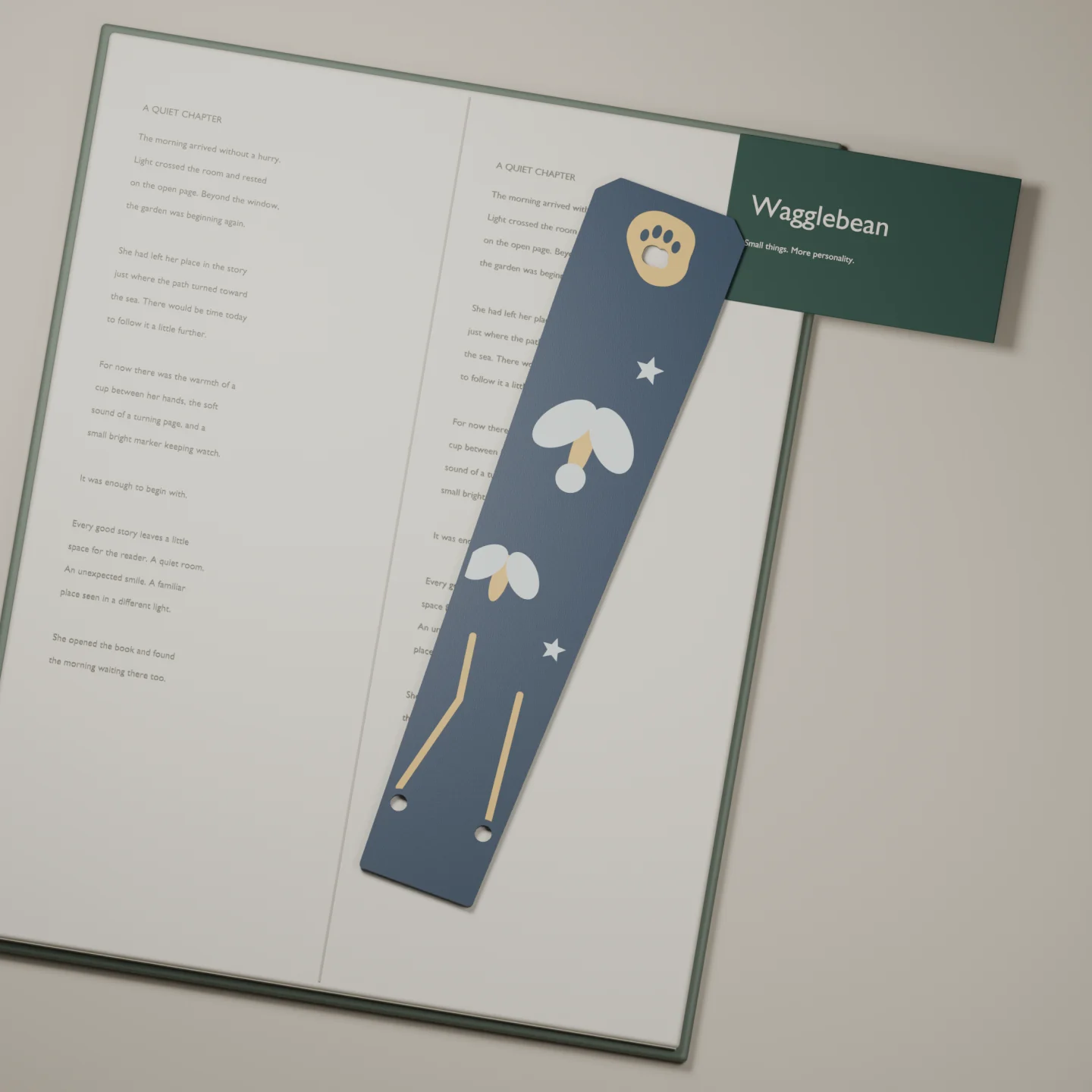 Firefly Night bookmark — render of the printable design
