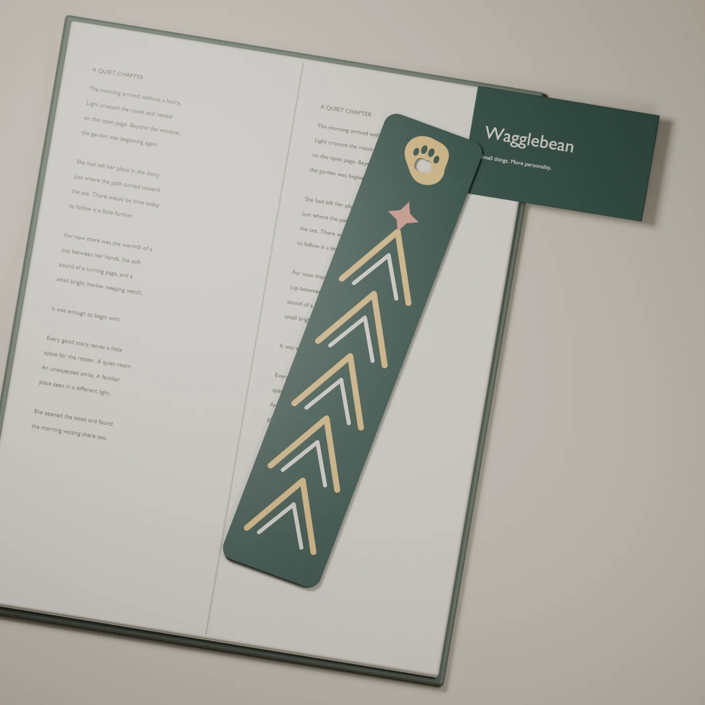 Golden Arch bookmark — render of the printable design