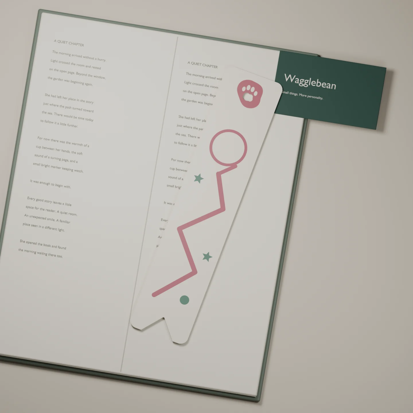 Gymnastics Ribbon Flow bookmark — render of the printable design