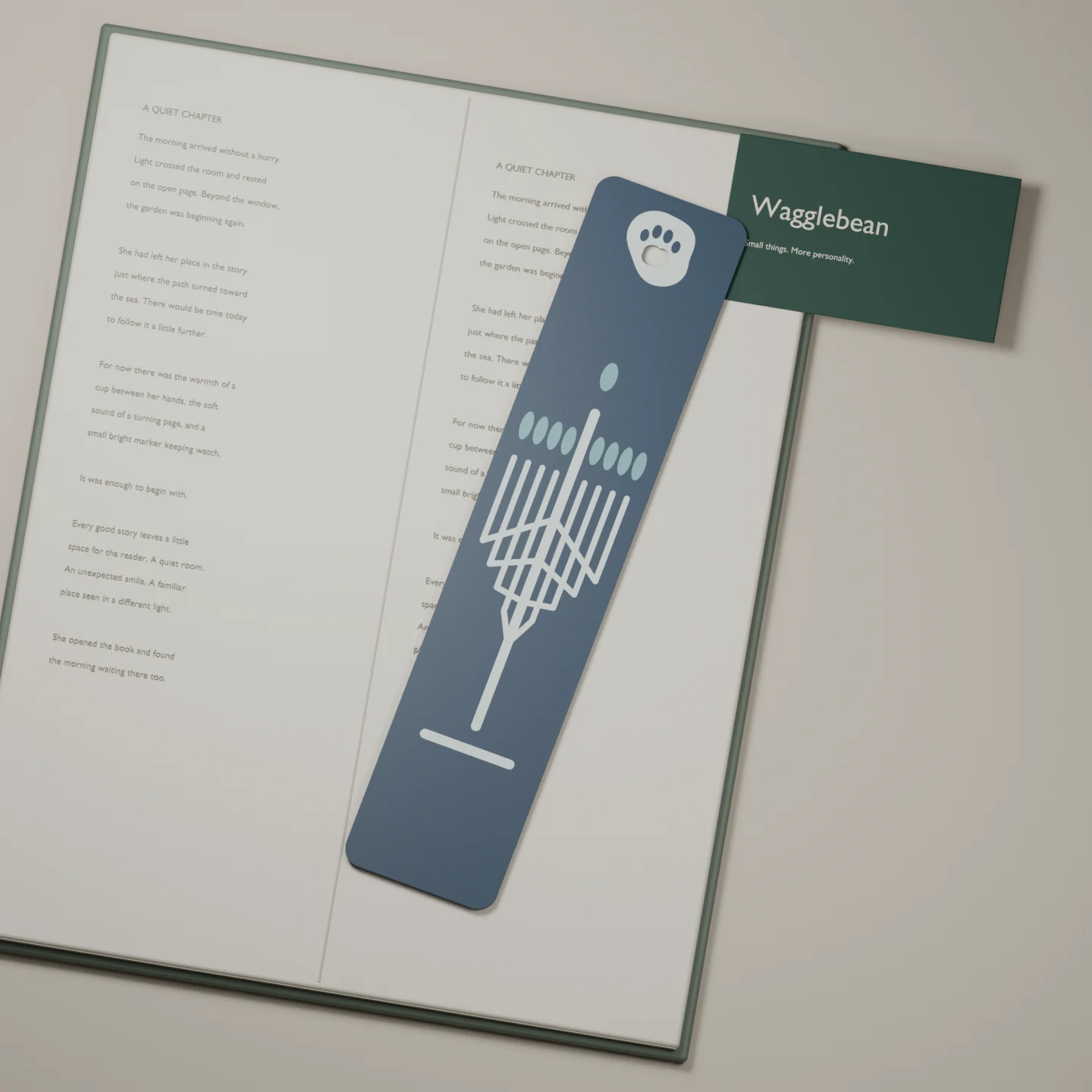 Hanukkah Lights bookmark — render of the printable design