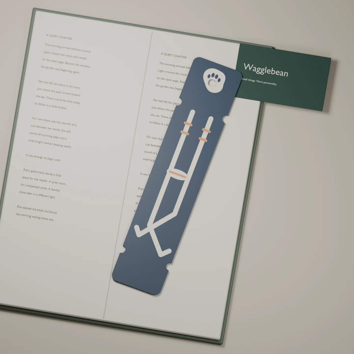 Hockey Breakaway bookmark — render of the printable design