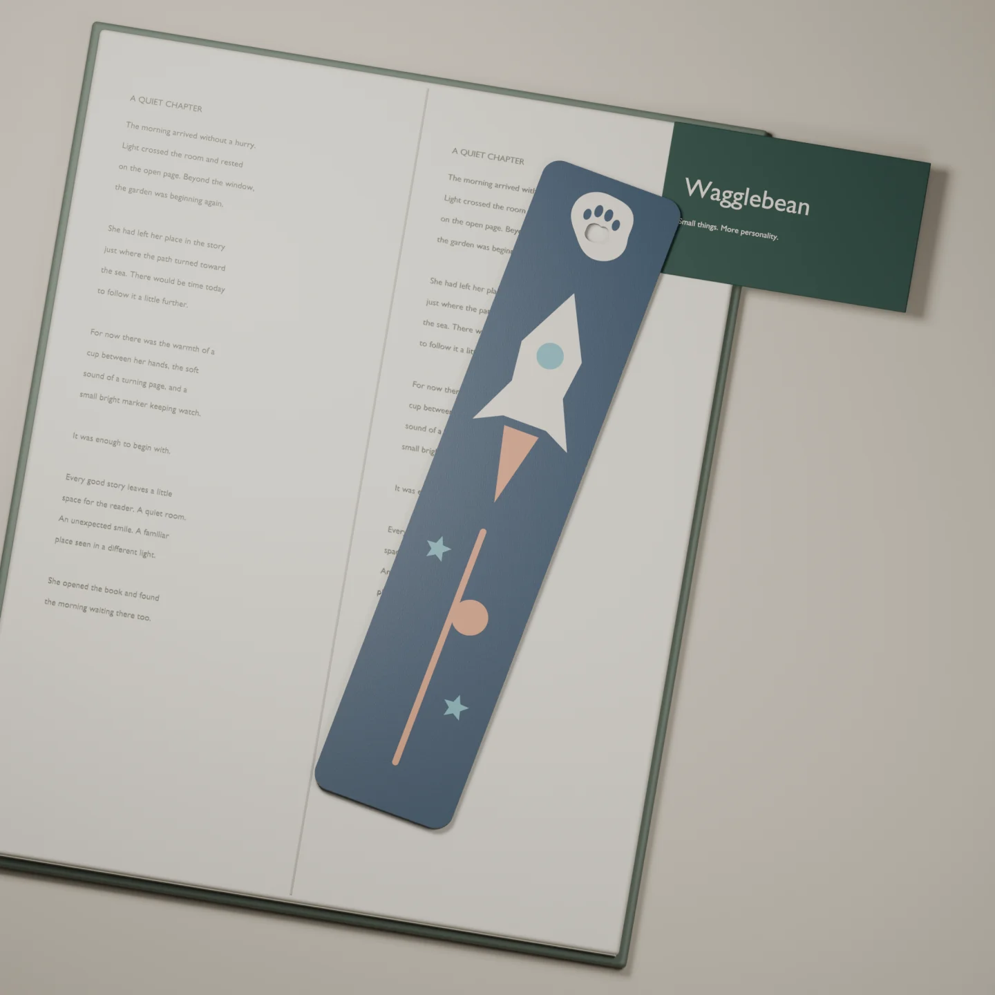 Little Orbit bookmark — render of the printable design