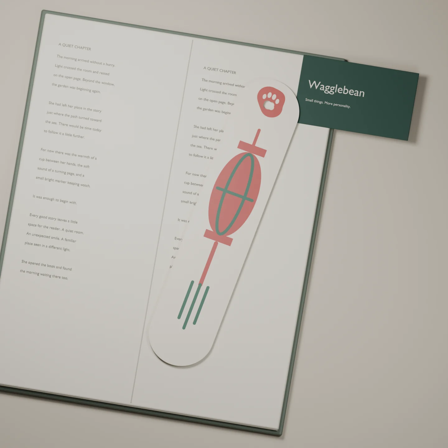 Lunar Lantern bookmark — render of the printable design