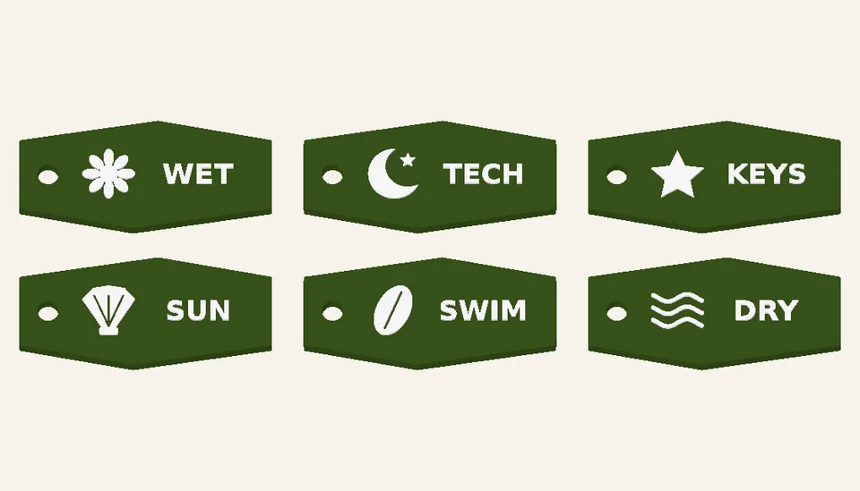 Beach Ready — Zipper Identification Sets, digital design render