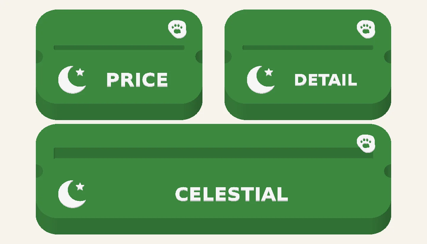 Celestial Market — Small-business Display Kits, digital design render