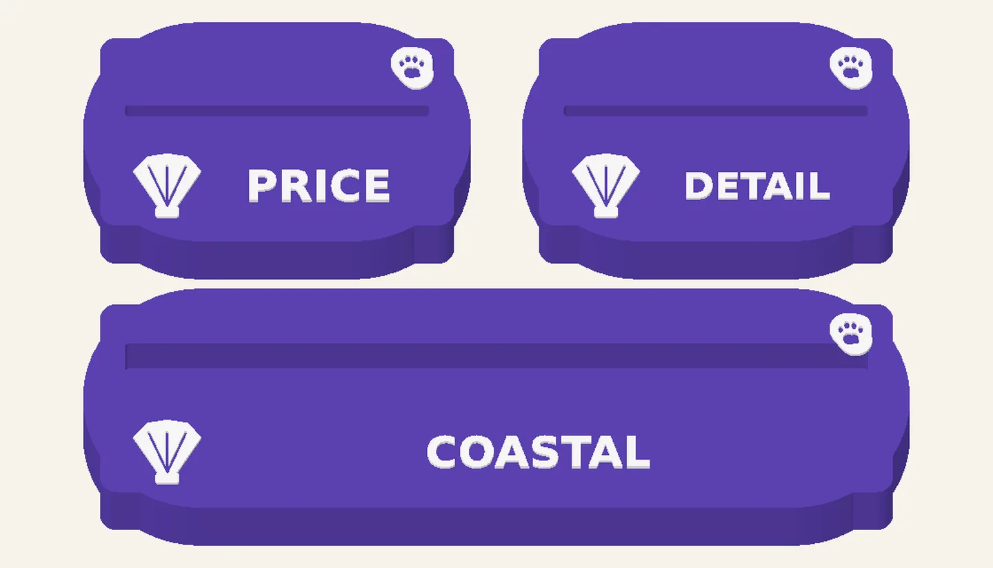 Coastal Market — Small-business Display Kits, digital design render