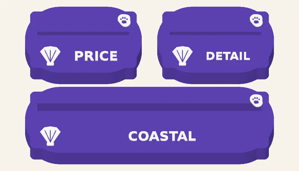 Coastal Market — Small-business Display Kits, digital design render