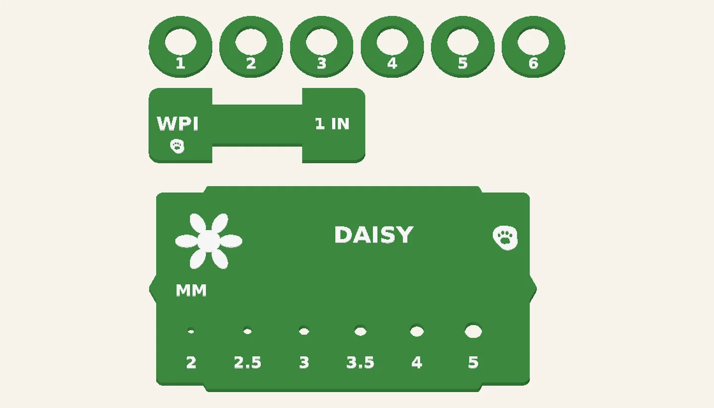 Daisy Stitch — Knitting & Crochet Kits, digital design render
