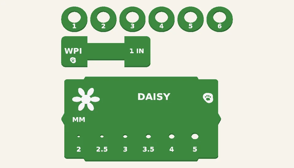 Daisy Stitch — Knitting & Crochet Kits, digital design render