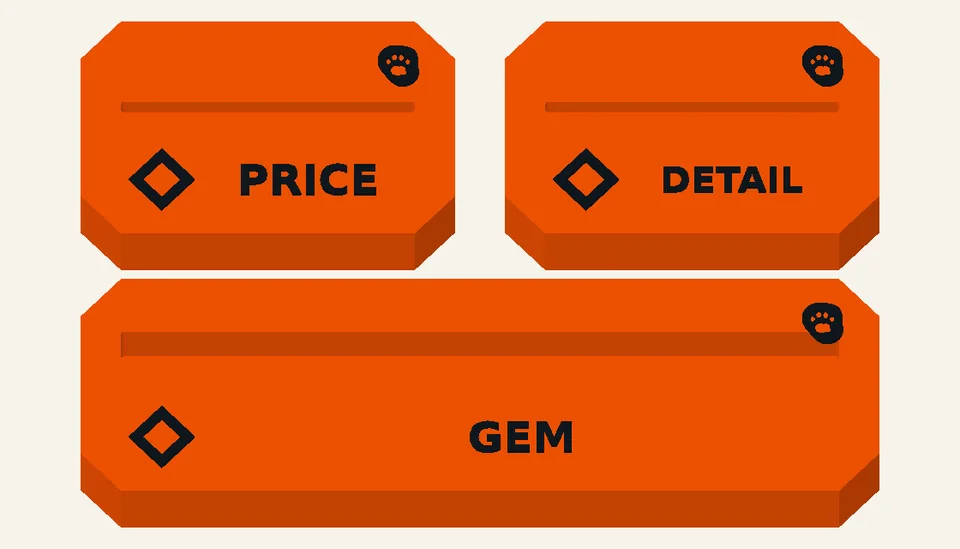 Modern Gem — Small-business Display Kits, digital design render