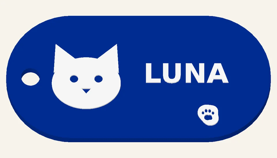 Moon Cat — Bag Tags, digital design render