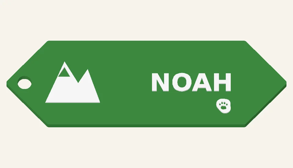 Mountain Place — Event Place-name Favors, digital design render