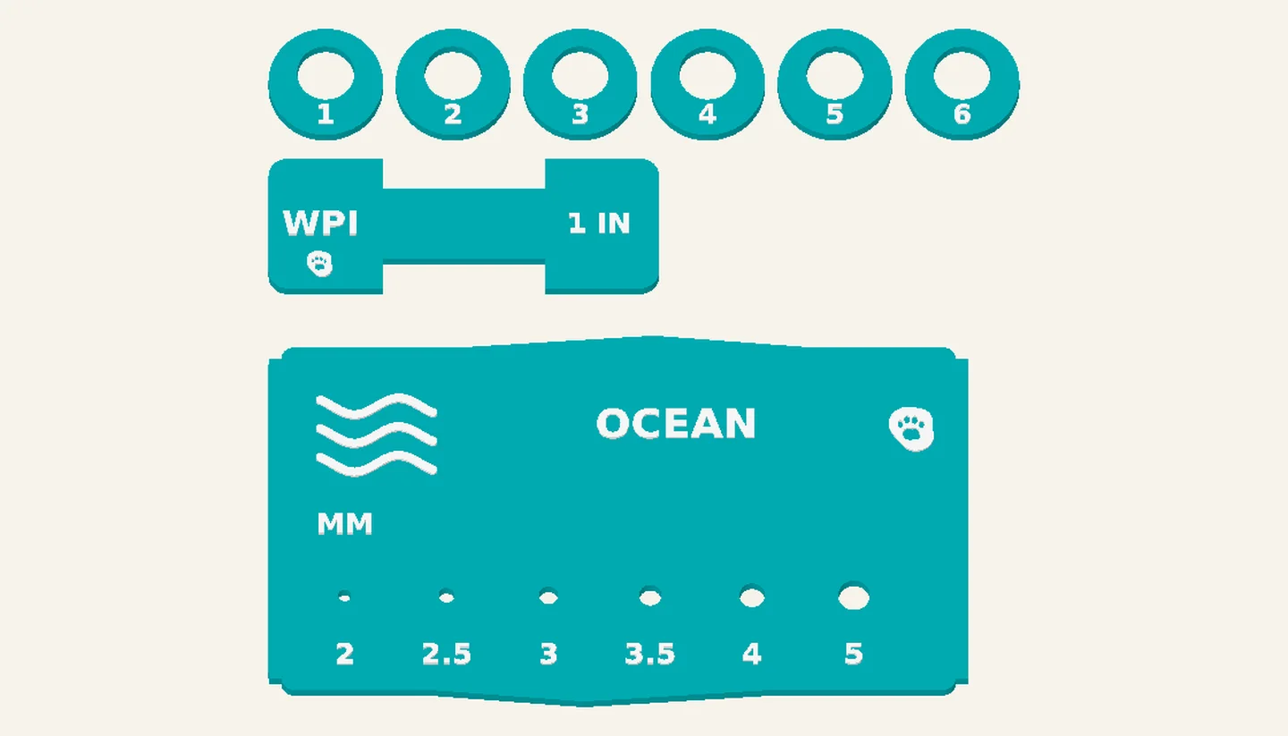 Ocean Stitch — Knitting & Crochet Kits, digital design render