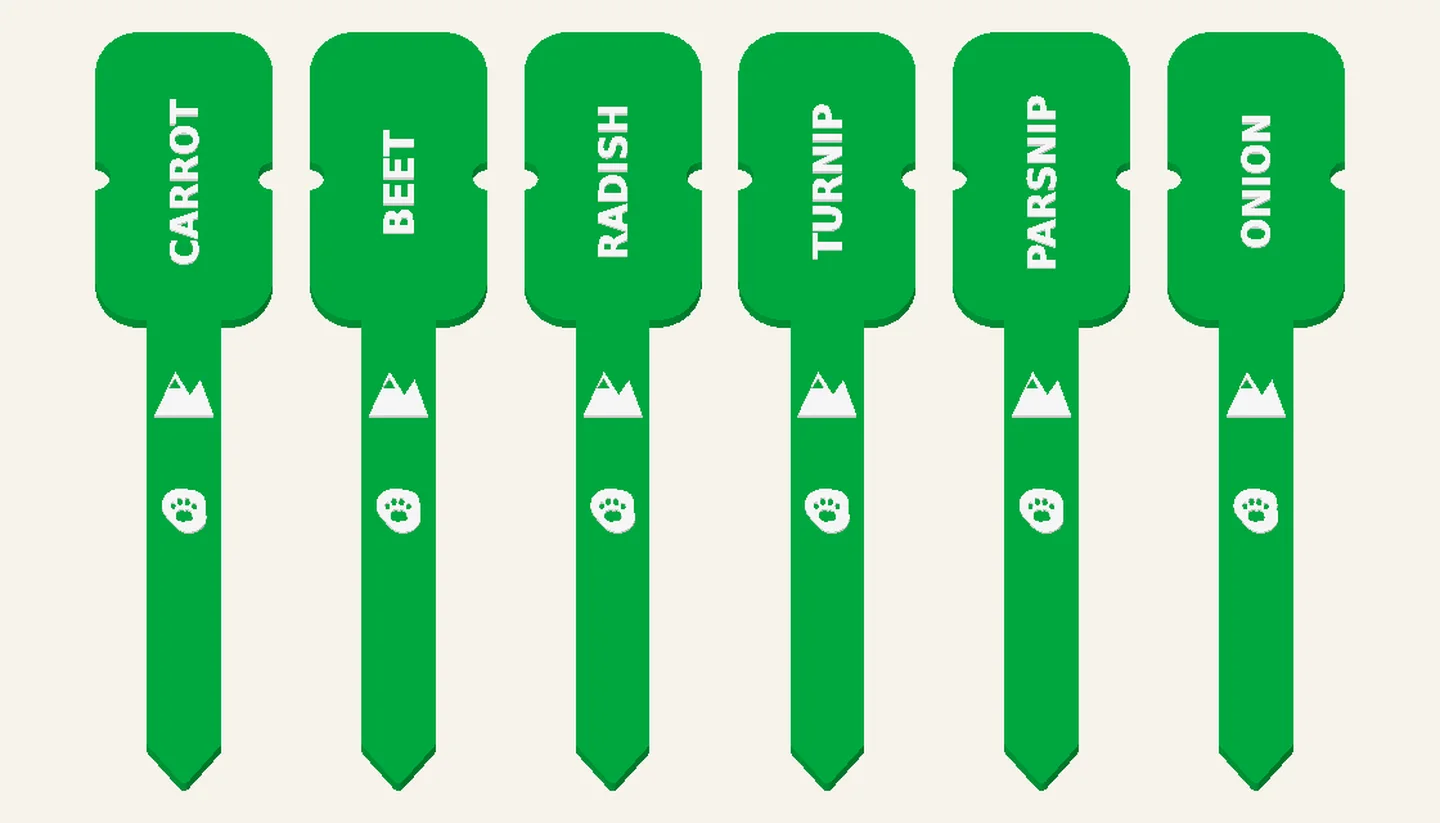 Root Patch — Plant Marker Sets, digital design render