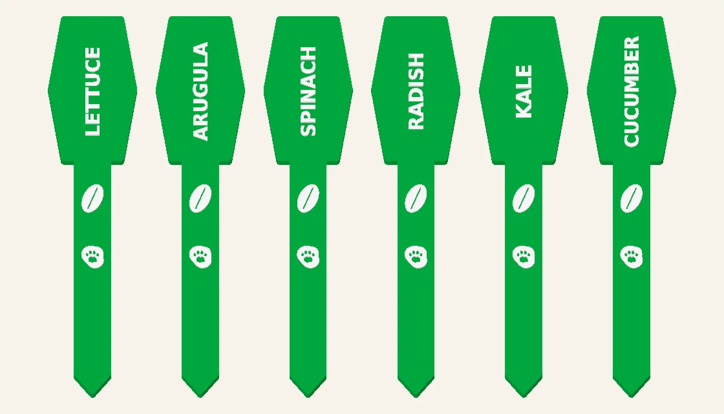 Salad Patch — Plant Marker Sets, digital design render