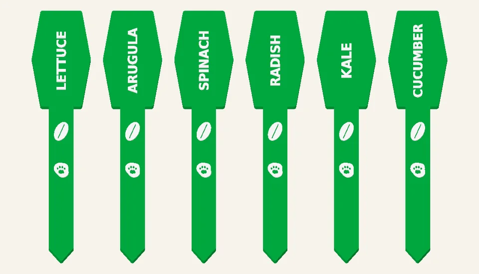 Salad Patch — Plant Marker Sets, digital design render