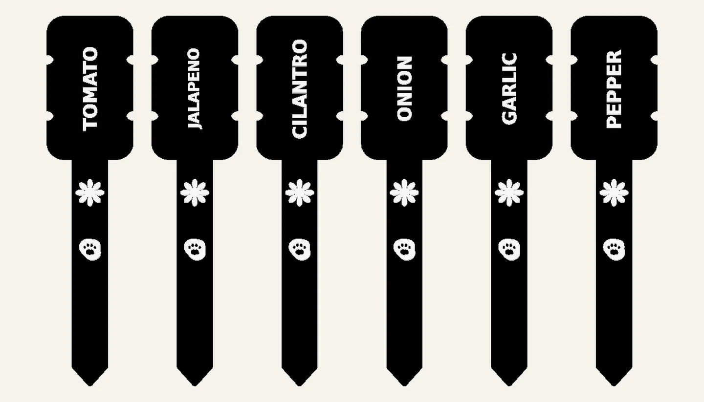 Salsa Garden — Plant Marker Sets, digital design render