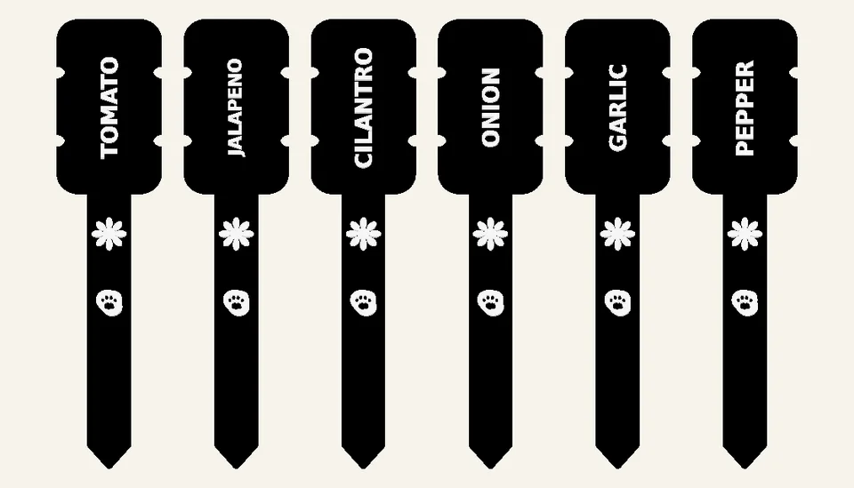 Salsa Garden — Plant Marker Sets, digital design render