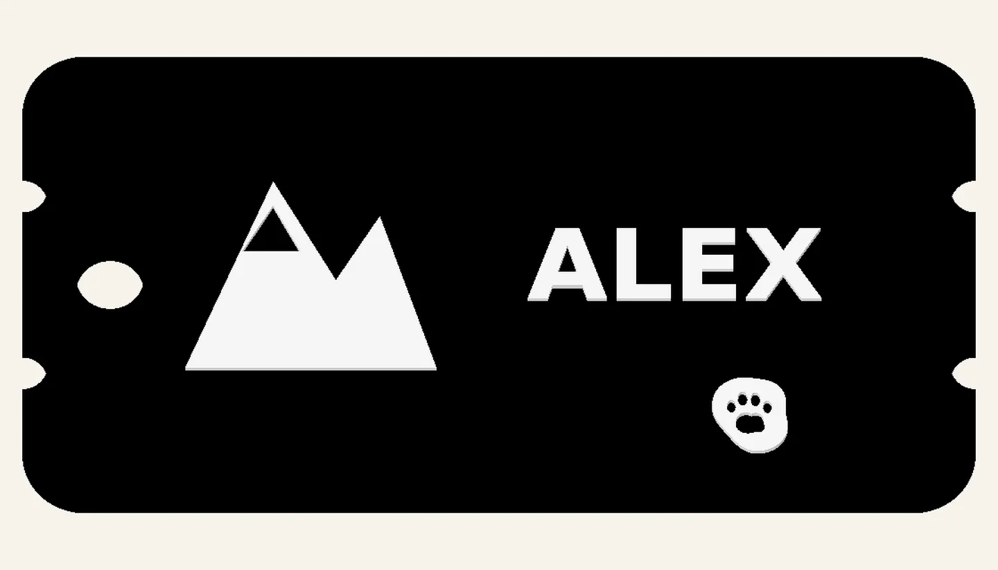 Summit Pass — Bag Tags, digital design render