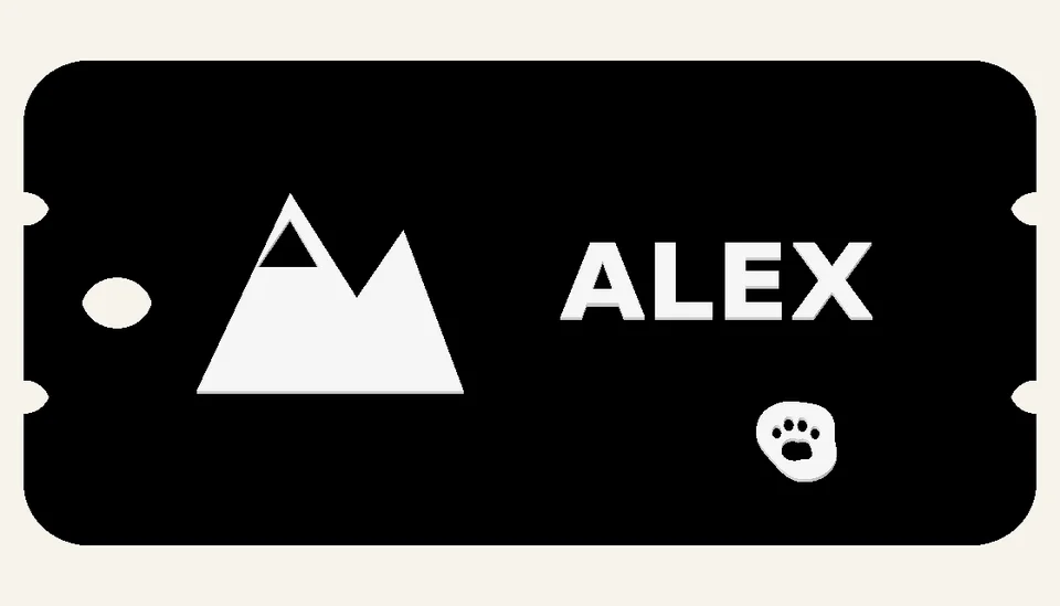 Summit Pass — Bag Tags, digital design render