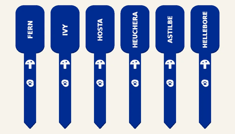 Woodland Pots — Plant Marker Sets, digital design render