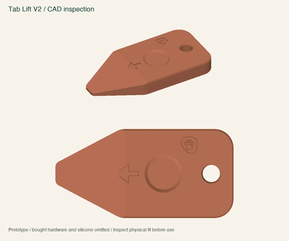 Tab Lift — V2 design render