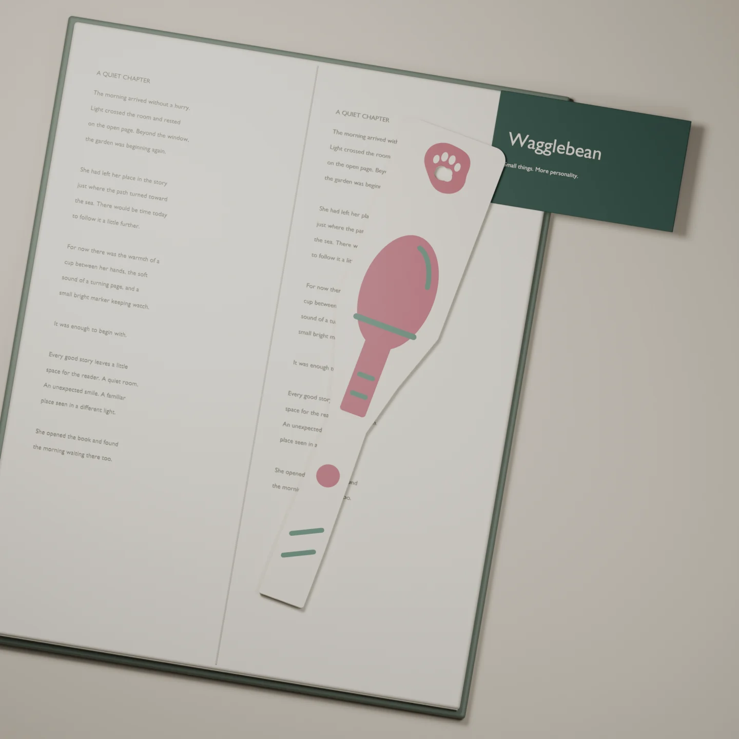Table Tennis Spin bookmark — render of the printable design