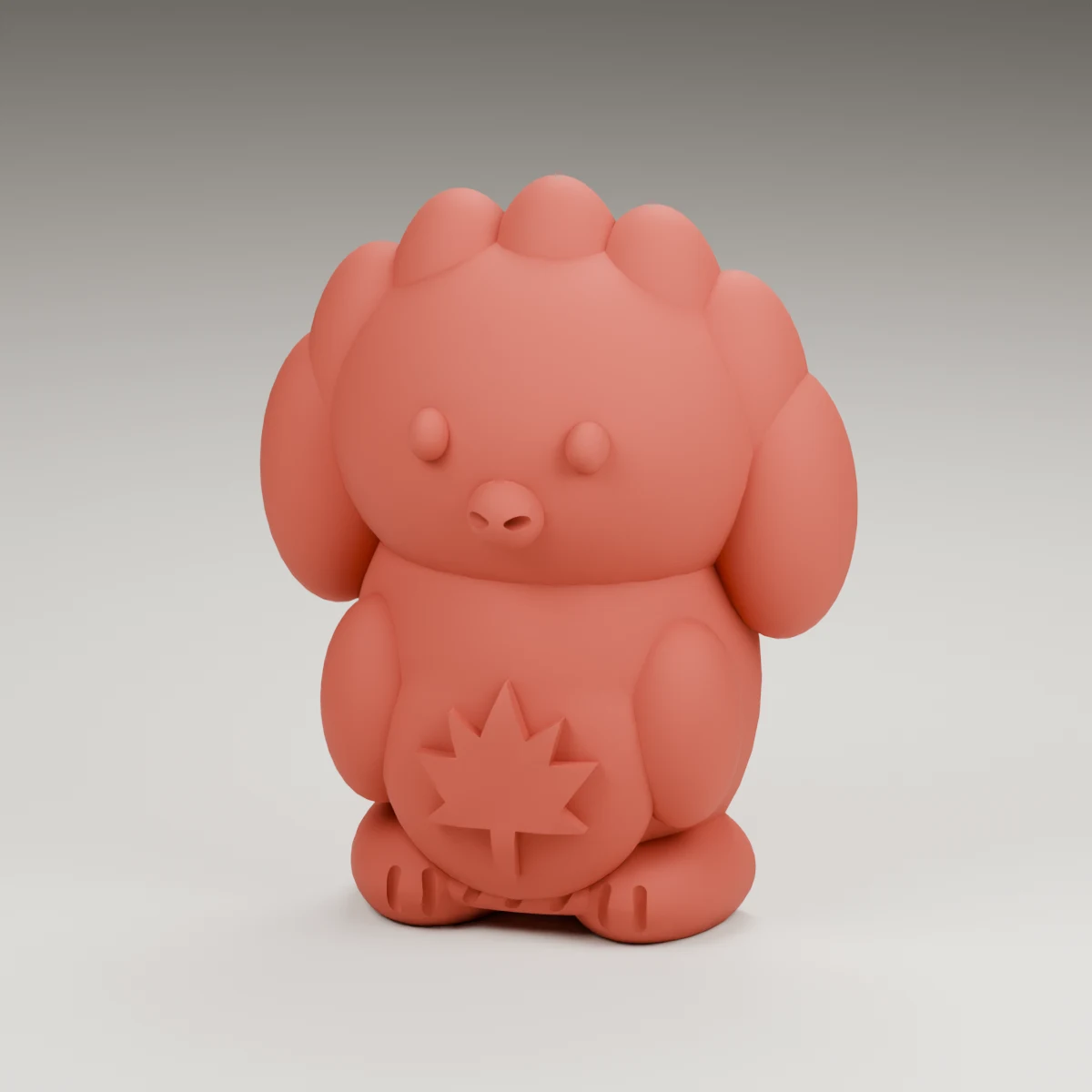 acorn turkey — render of the supplied sculpted V2 geometry