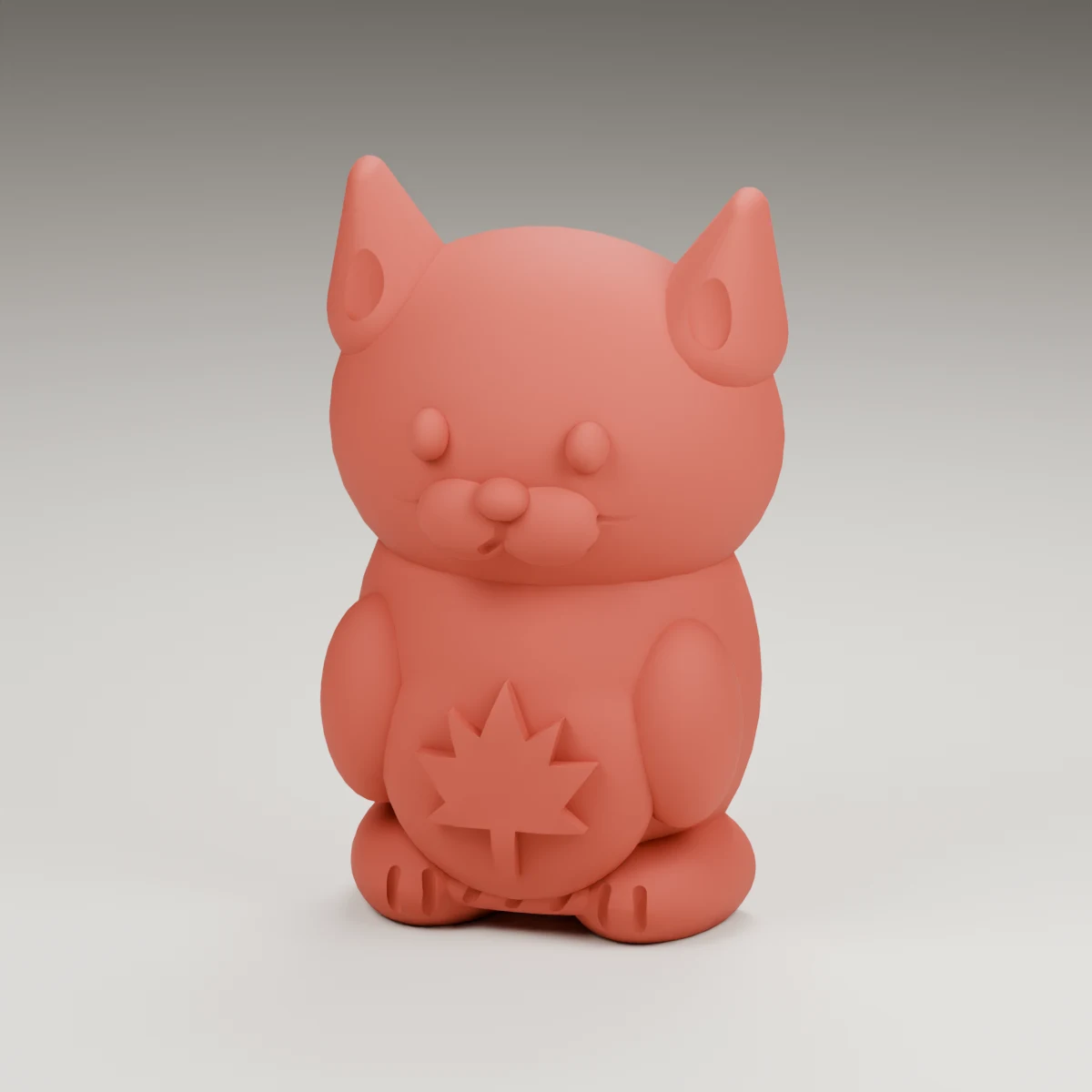 blossom cat — render of the supplied sculpted V2 geometry