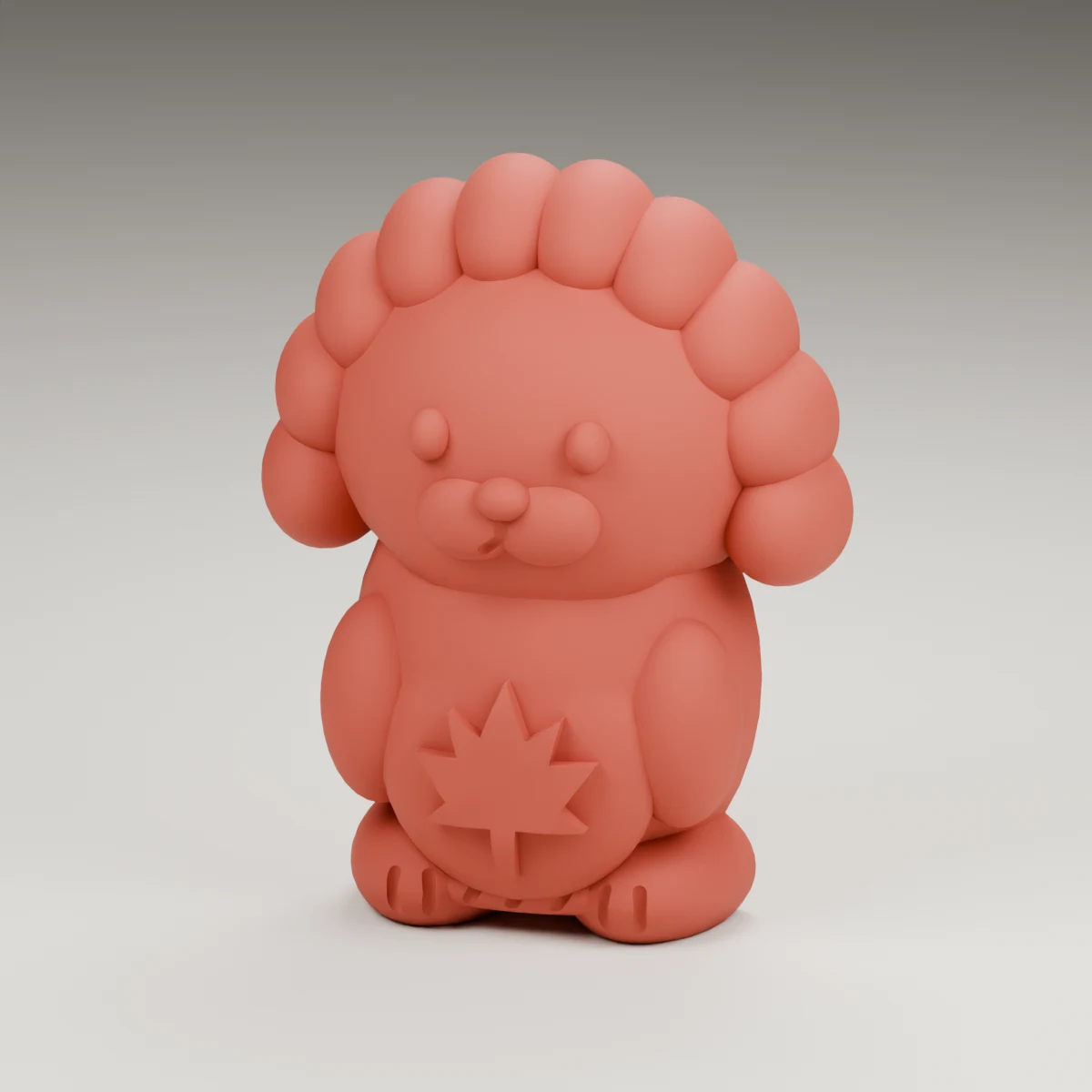 clover hedgehog — render of the supplied sculpted V2 geometry