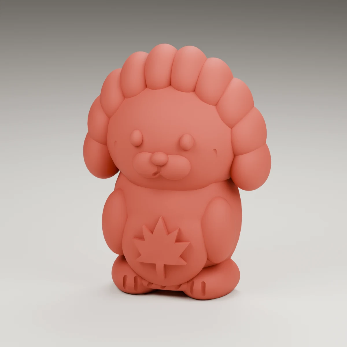 evergreen hedgehog — render of the supplied sculpted V2 geometry