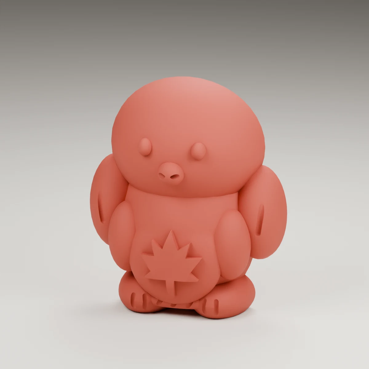 harvest penguin — render of the supplied sculpted V2 geometry