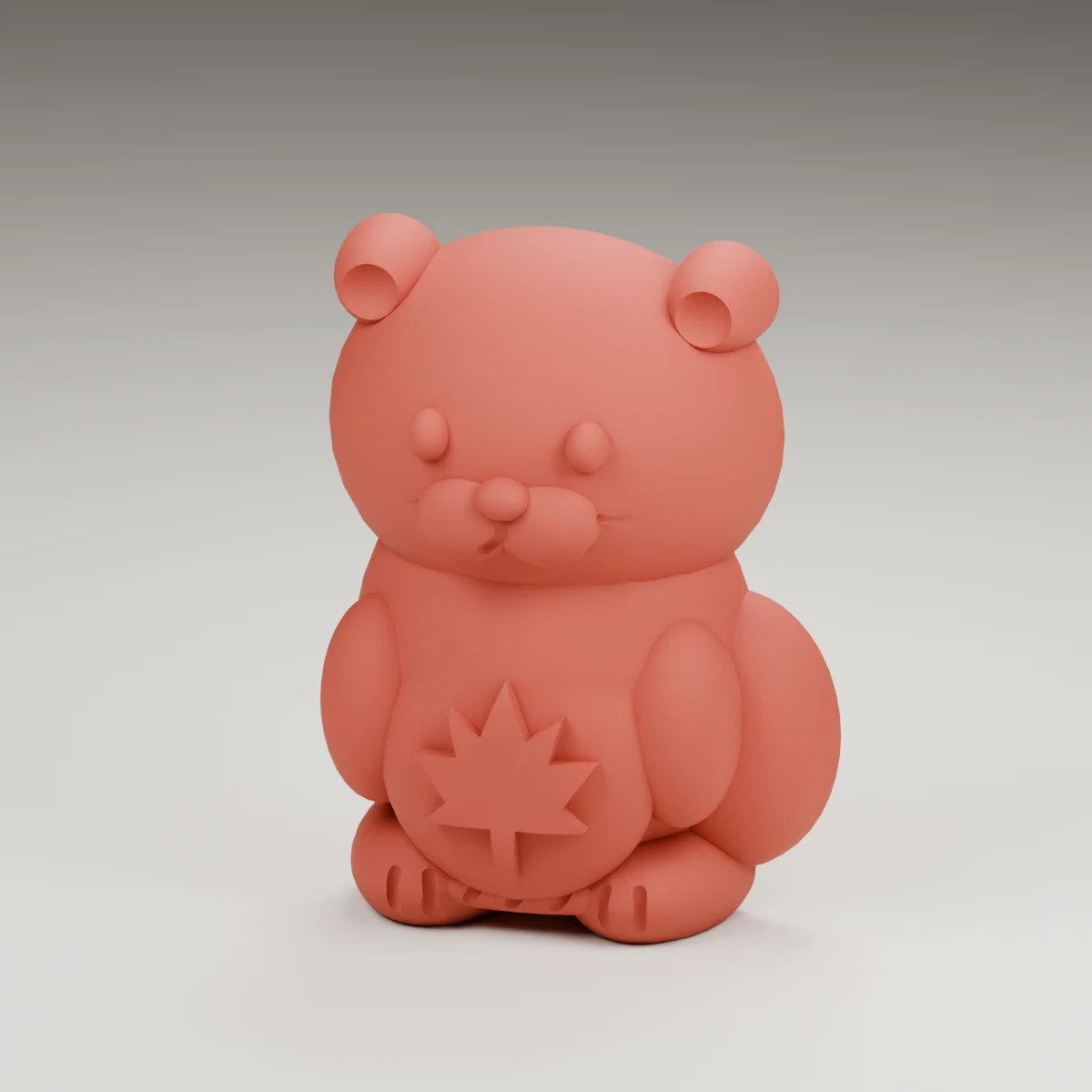 heart otter — render of the supplied sculpted V2 geometry