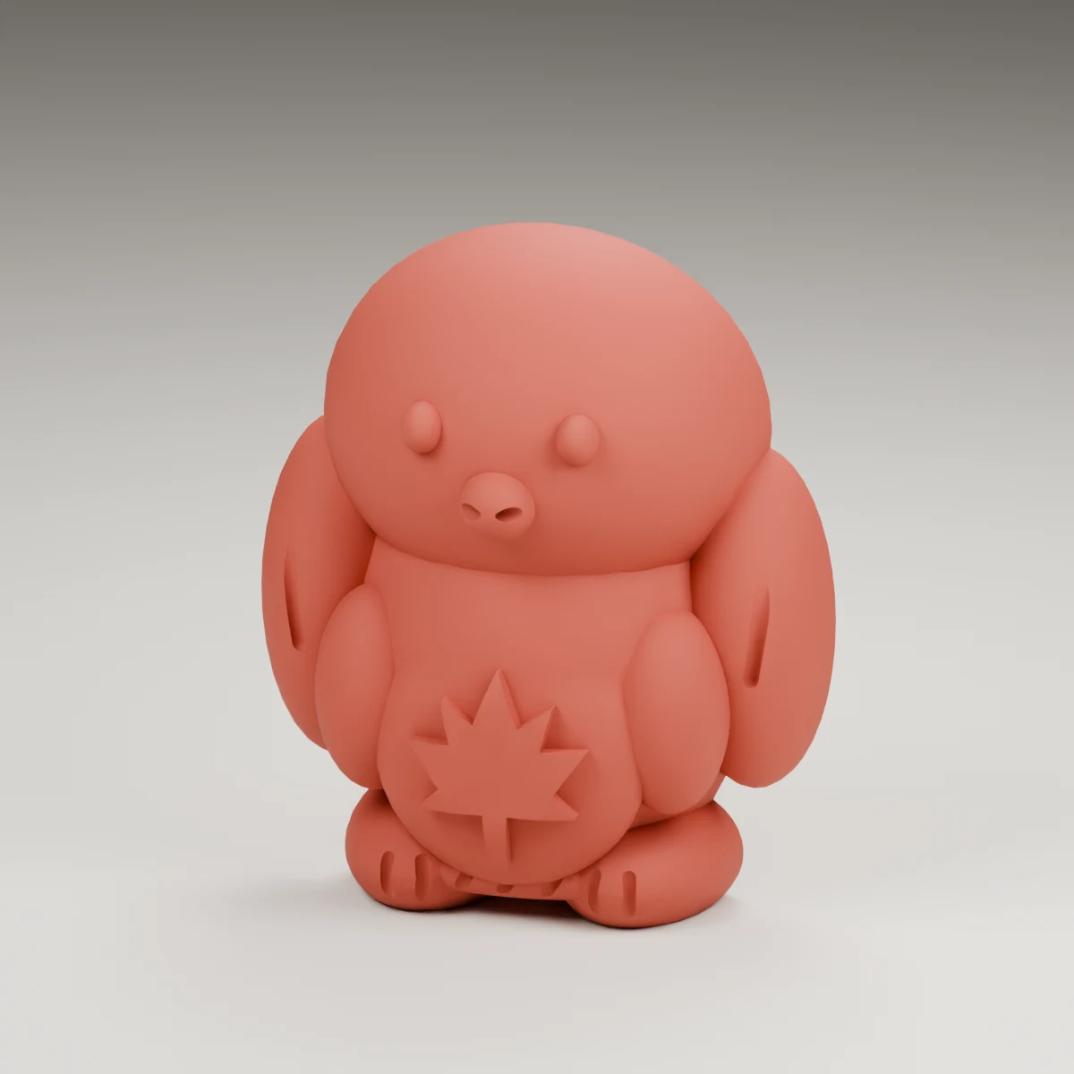 sunrise dove — render of the supplied sculpted V2 geometry