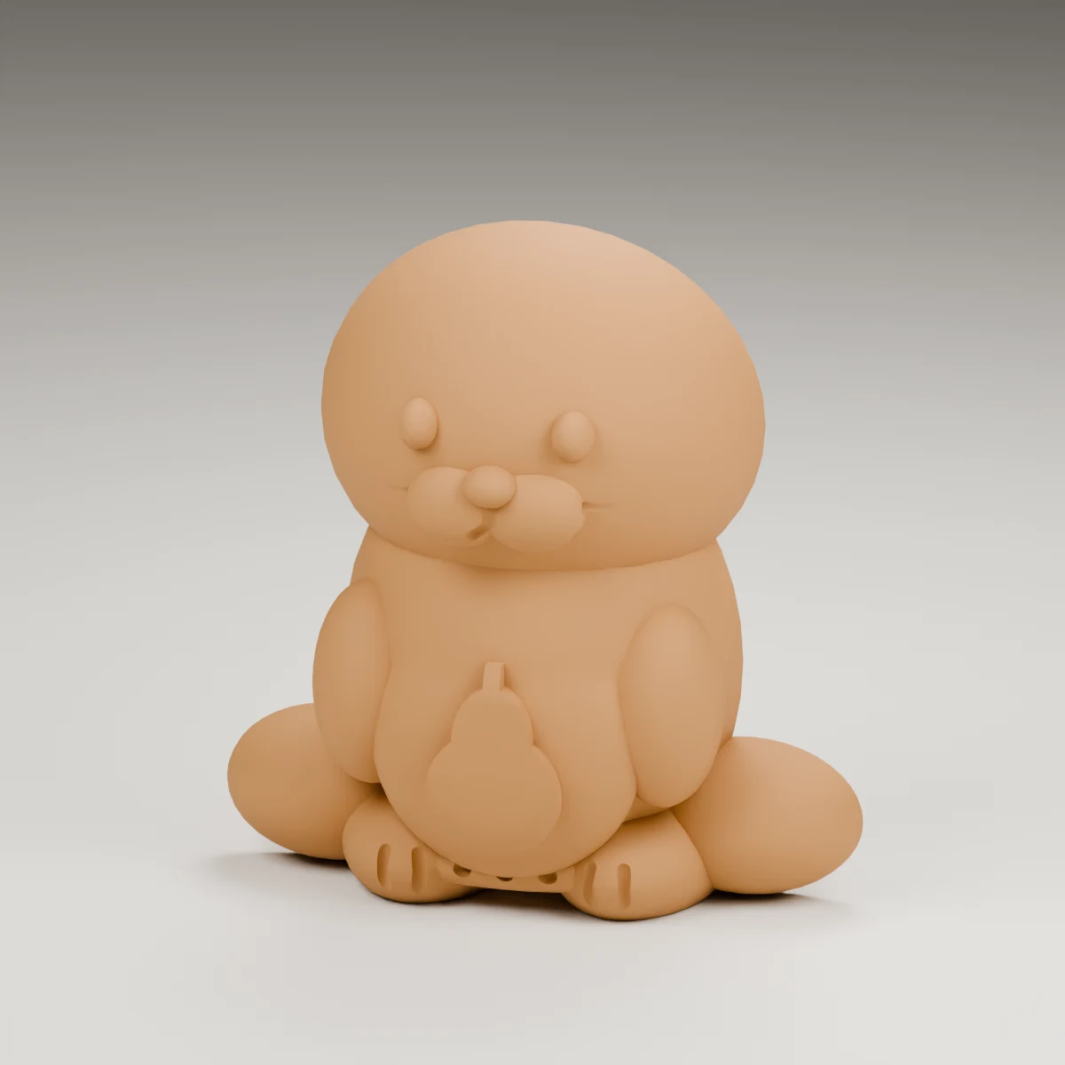 snowflake seal — render of the supplied sculpted V2 geometry