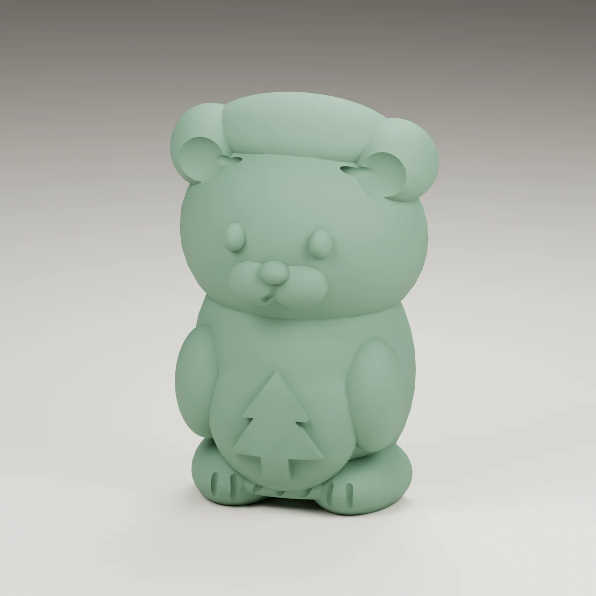 dreidel bear — render of the supplied sculpted V2 geometry