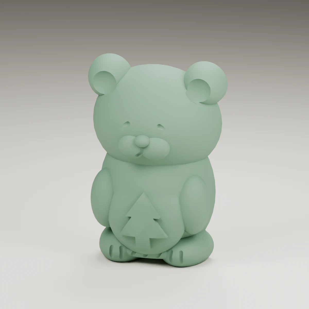midnight bear — render of the supplied sculpted V2 geometry