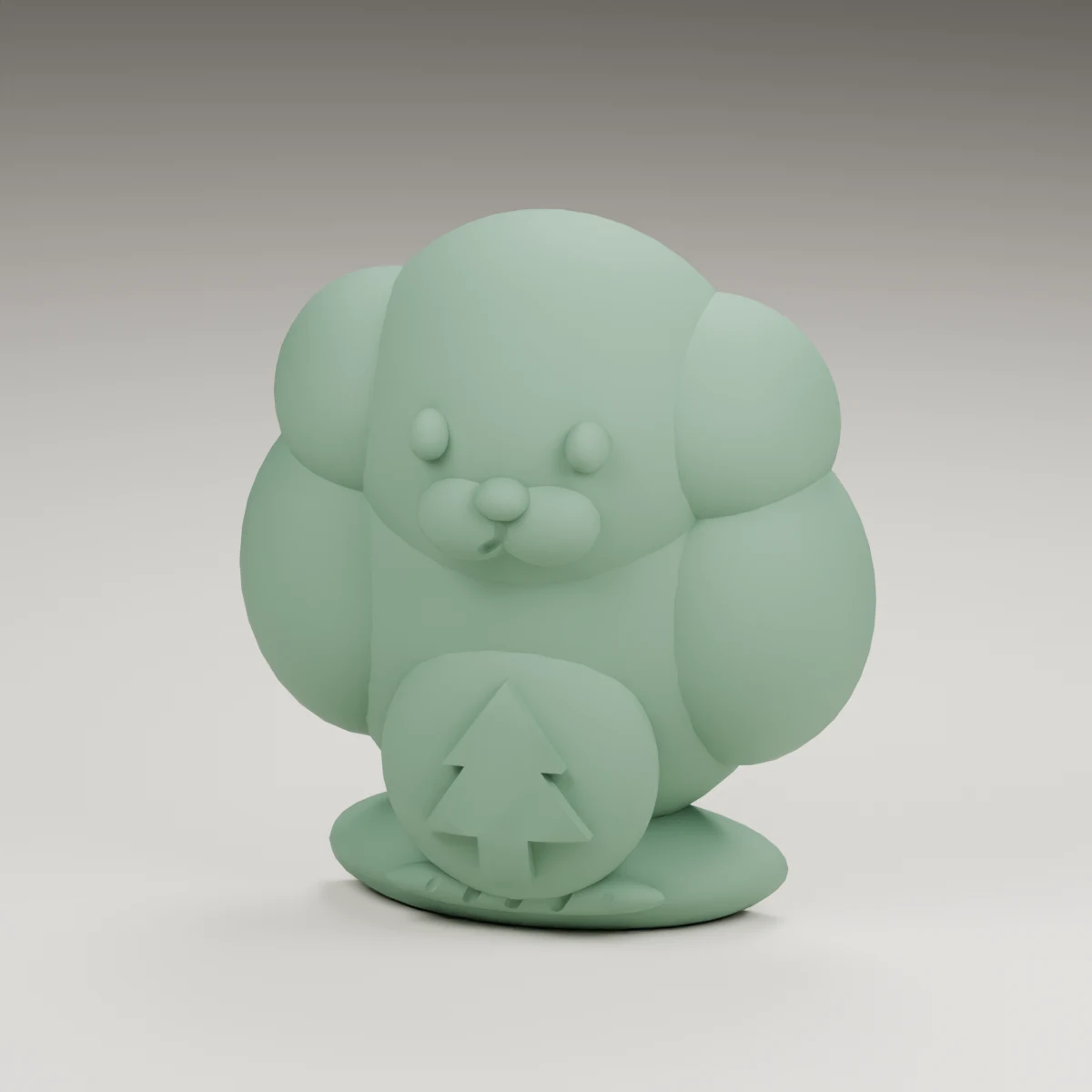 rainbow cloud — render of the supplied sculpted V2 geometry