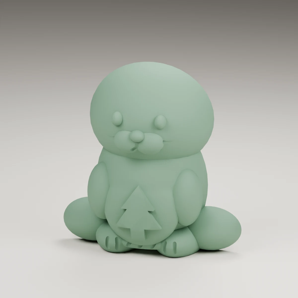 snowflake seal — render of the supplied sculpted V2 geometry