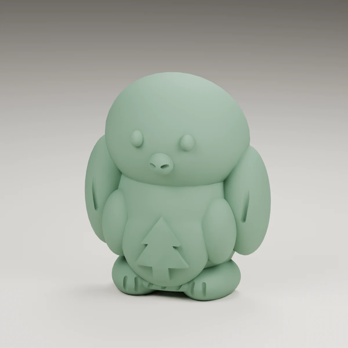 sunrise dove — render of the supplied sculpted V2 geometry