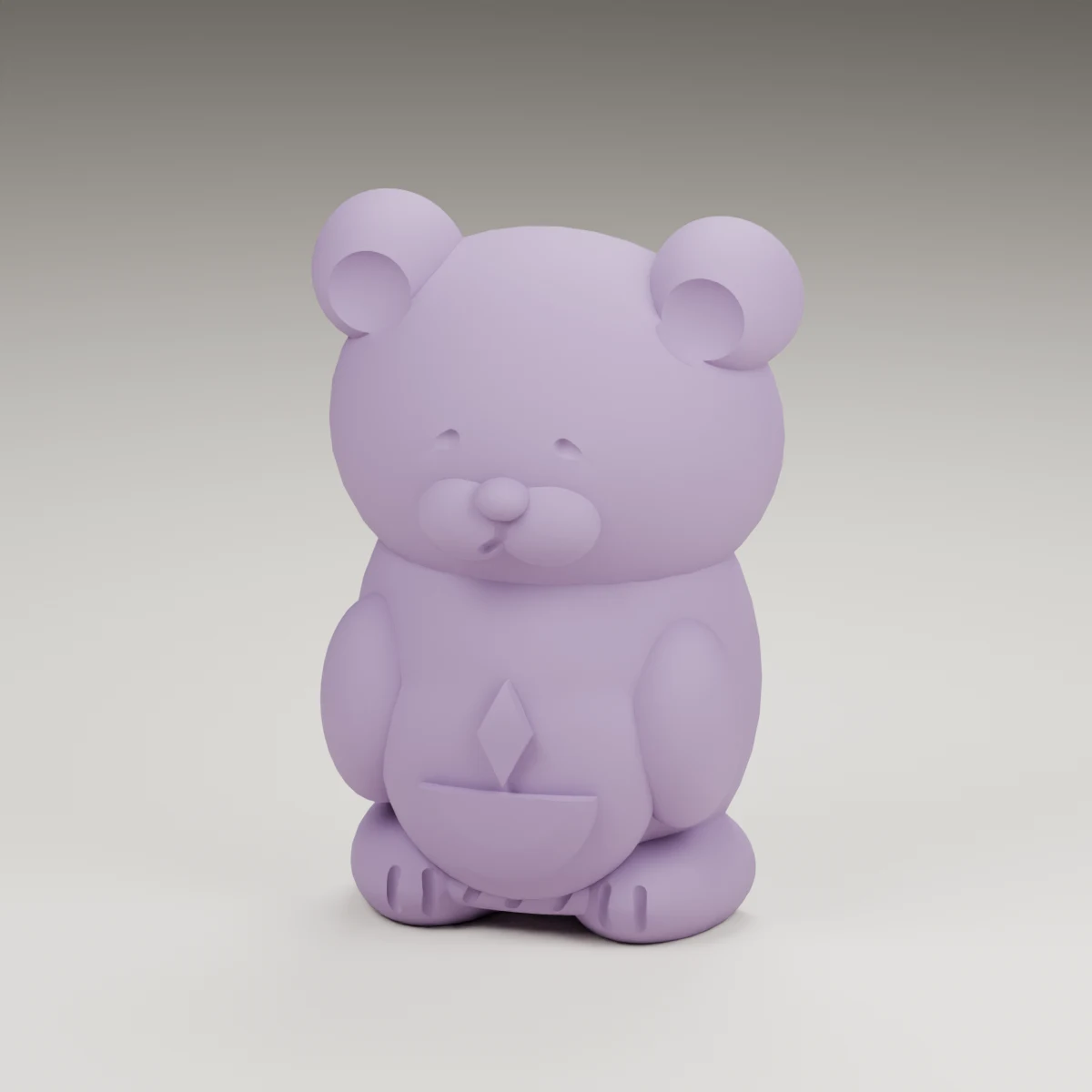 midnight bear — render of the supplied sculpted V2 geometry