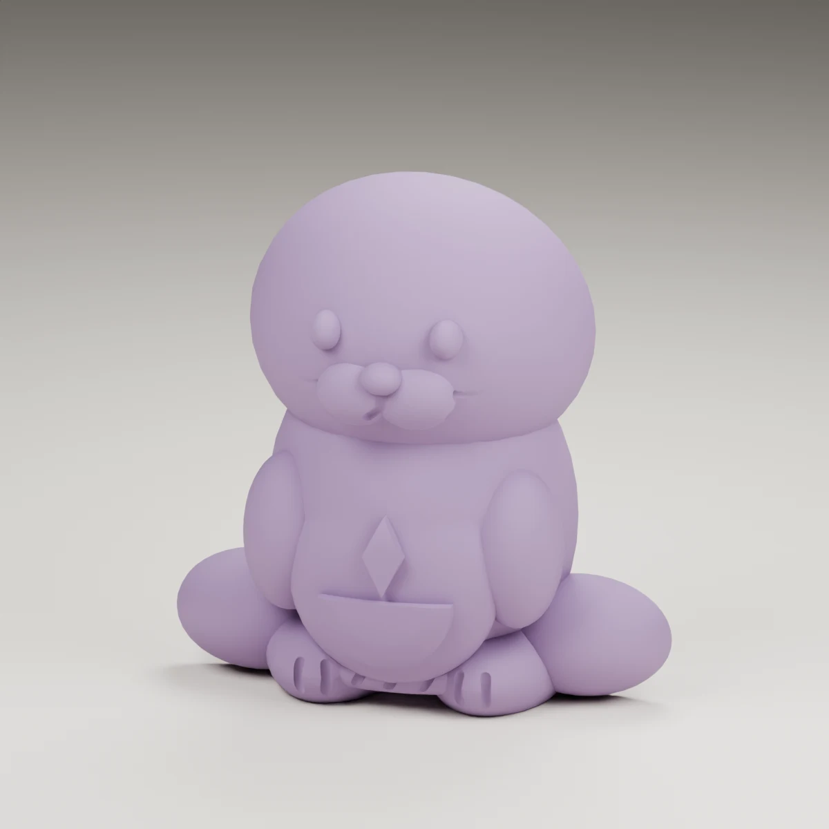 snowflake seal — render of the supplied sculpted V2 geometry