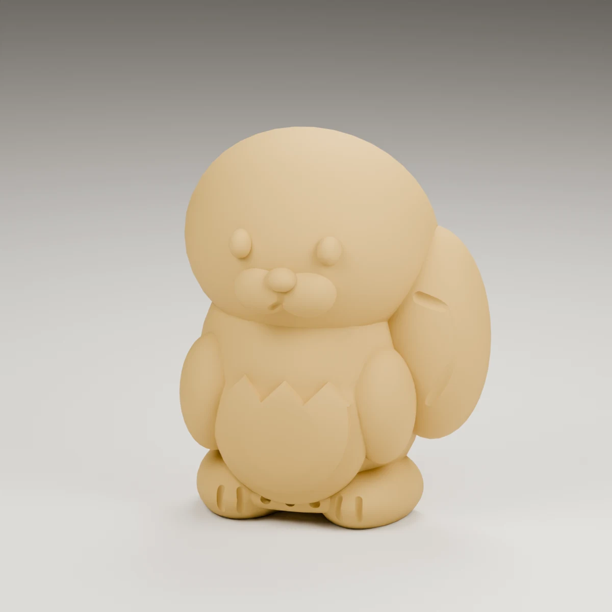 harvest squirrel — render of the supplied sculpted V2 geometry