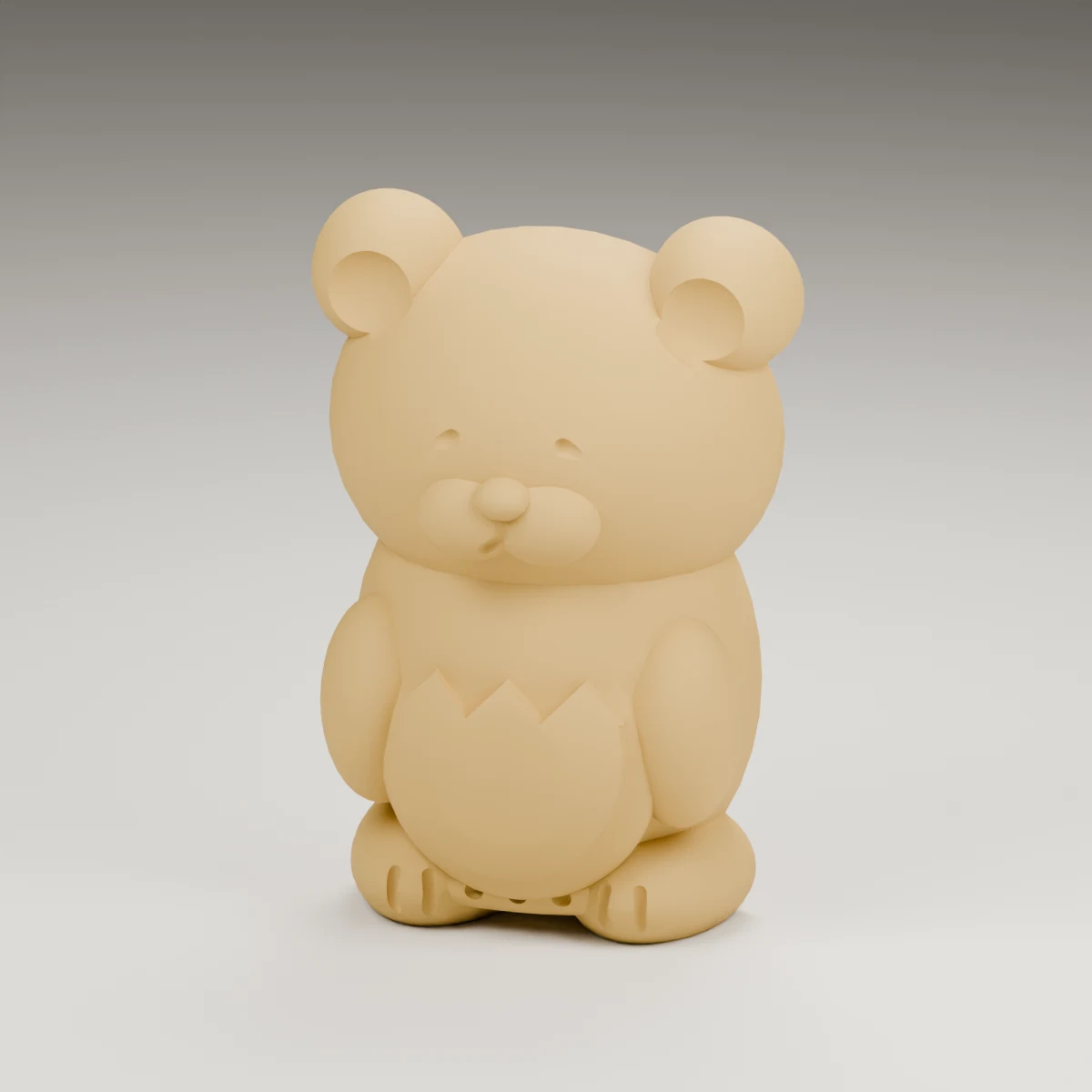 midnight bear — render of the supplied sculpted V2 geometry