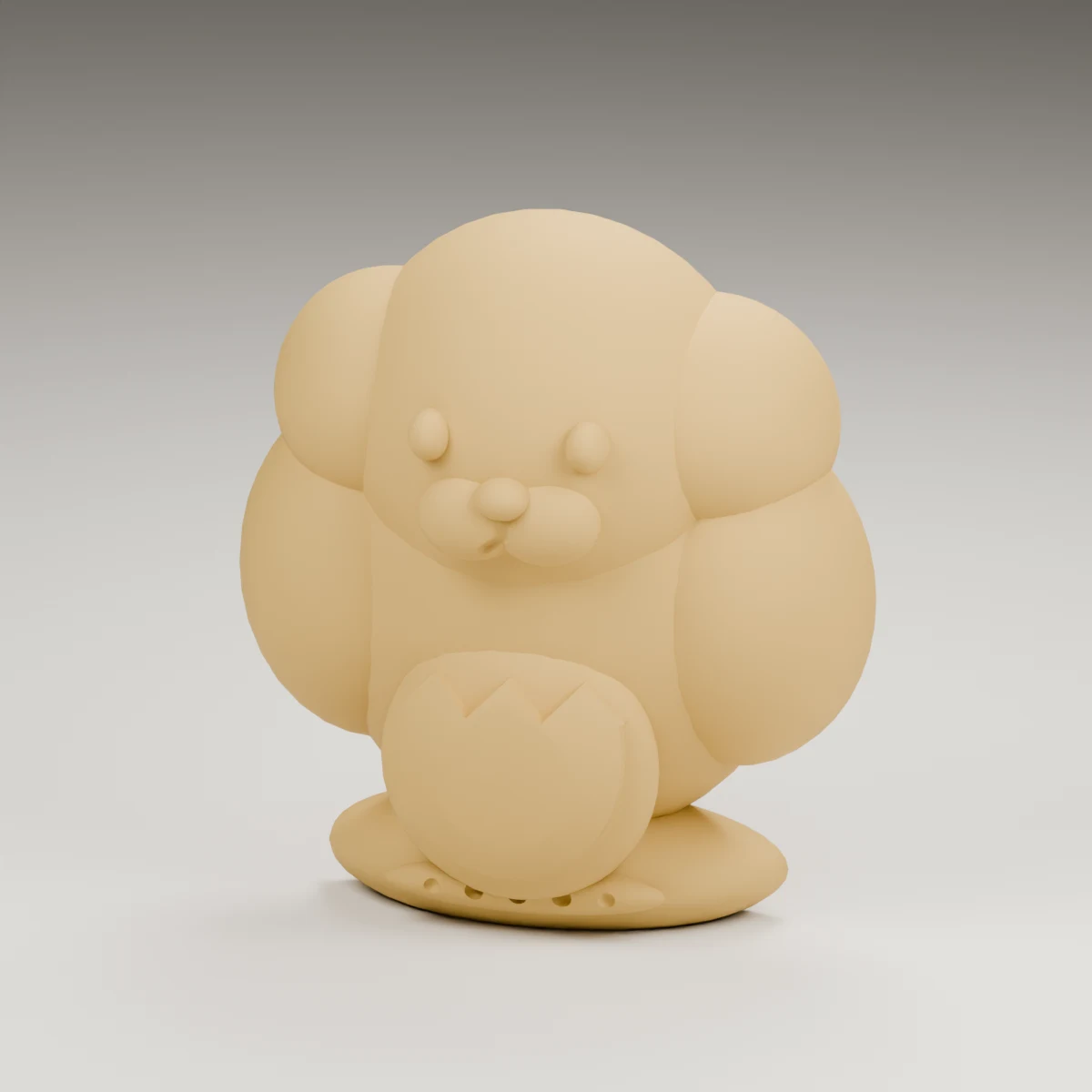 rainbow cloud — render of the supplied sculpted V2 geometry